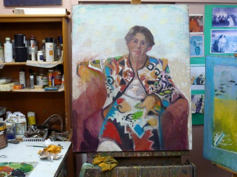 Portrait of Ayalah, work in progress, Galya Tarmu
