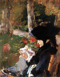 Mother in the garden at Bellevue, Edouard Manet